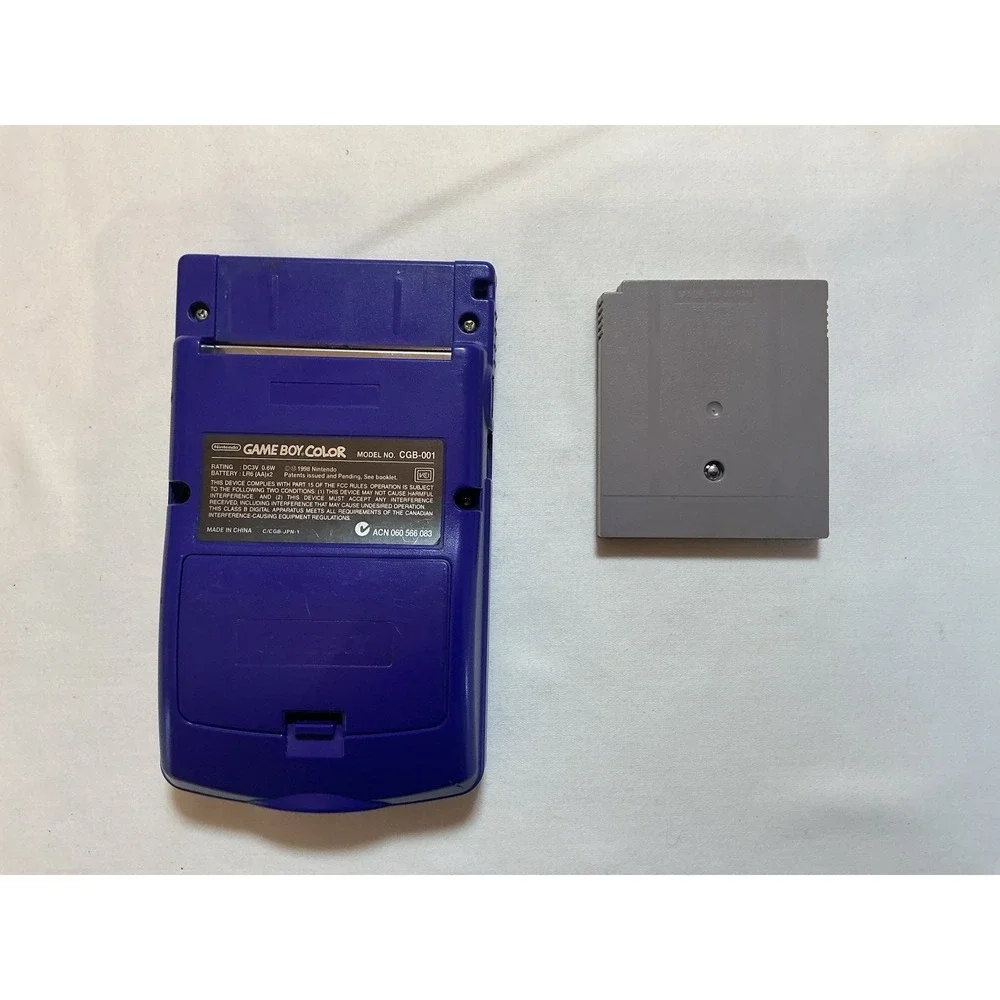 Nintendo Game Boy Color Purple Grape Handheld Console CGB-001 W/Metroid 2
